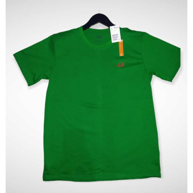 Kaos Uniqlo Lengan Pendek Pria / Kaos Distro Pria / Kaos Unisex Pria Wanita / Tshirt unisex pria wanita-Hijau HM