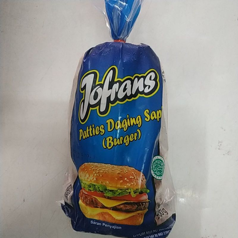 

Jofrans patties daging sapi 900 g/ 15s