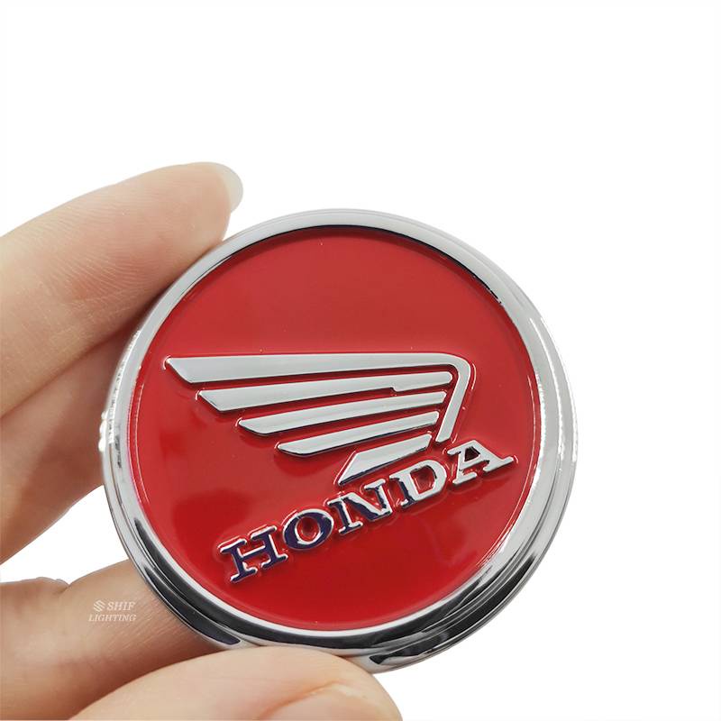 1 Pair ABS Red HONDA Wing Logo Motor Decorative Emblem Badge Sticker Decal Replacement For Honda