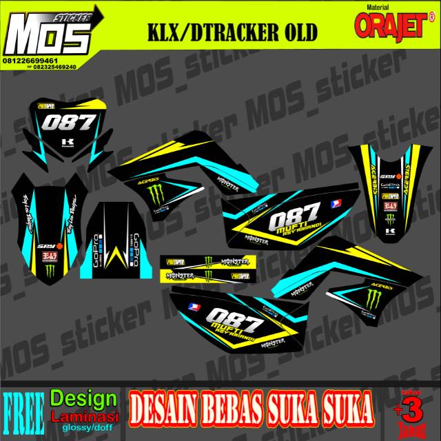 Decal Sticker Dtracker Old Dan Klx Old Kombinasi Warna Keren Shopee Indonesia