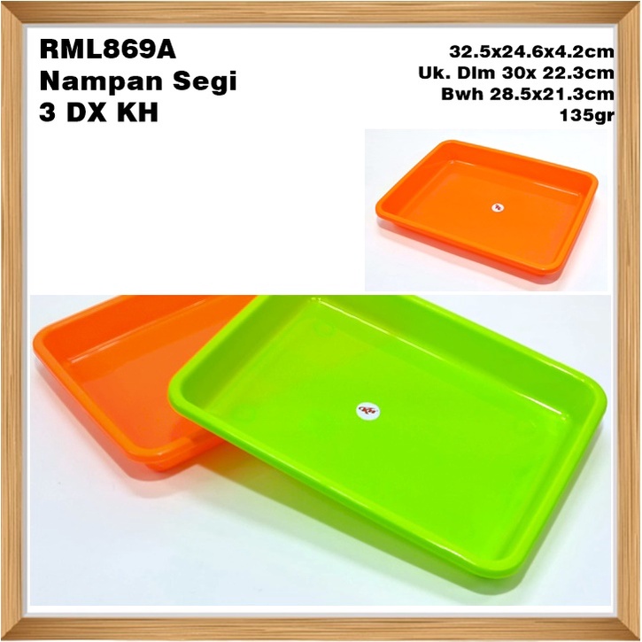 RML869A Nampan Segi Plastik 3 DX KH