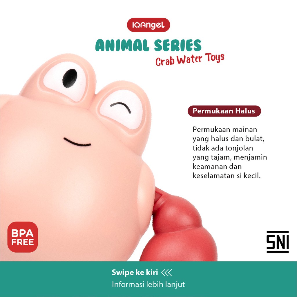 IQ ANGEL Crab Water Toys - Mainan Air Bayi / Mainan Mandi Kepiting