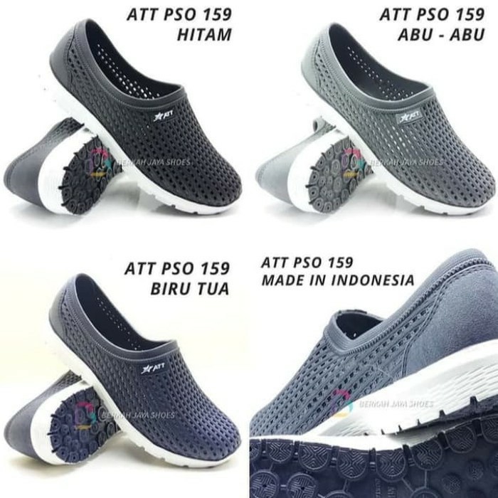 gos  ATT PSO 159 SEPATU KARET SLIP ON Sepatu Cowok Casual Anti Air Empuk Tidak Lecet Ringan