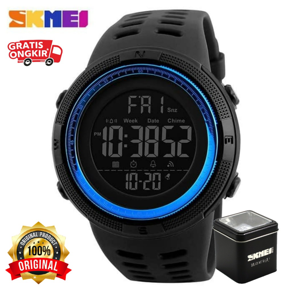 Jam Tangan Pria Digital SKMEI 1251 Sport Outdoor Original Water Resist - Blue