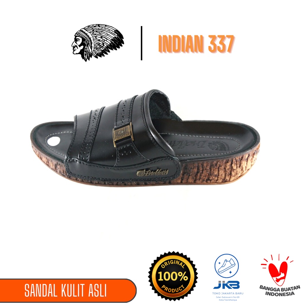 Sandal Slop Kulit Pria Indian 337 Original