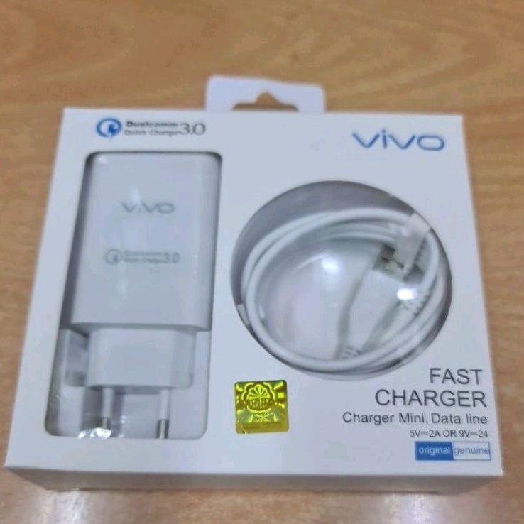 Charger VIVO ORIGINAL 100% 3.0 Qualcomm Quick Charge Micro USB Dan Type C (X30)