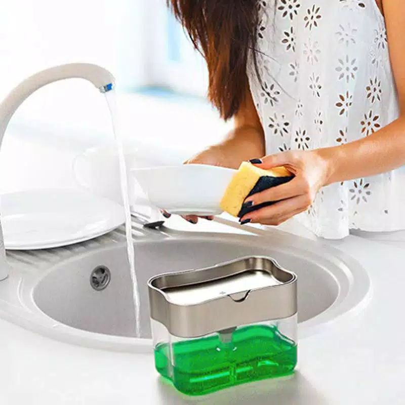 SOAP PUMP &amp; SPONGE CADDY / DISPENSER SABUN  395 ML