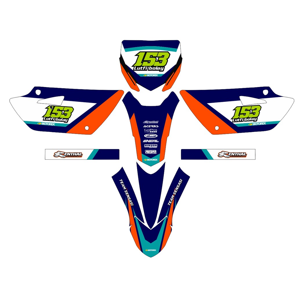 CRF STIKERCUSTOM FULL BODY DECAL STICKER STRIPING