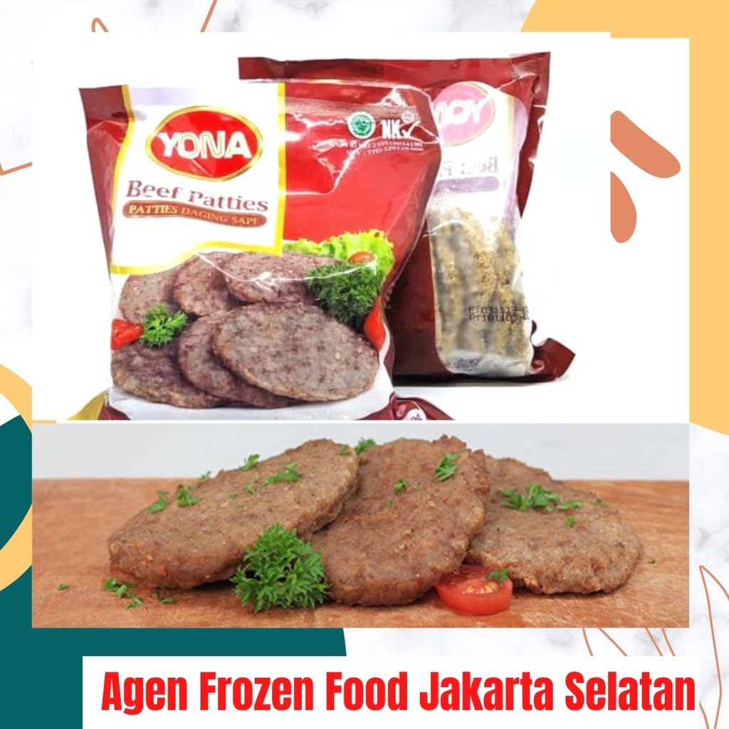 

Daging Burger Sapi Grill Beef Patties YONA beef paties 500gr isi 10