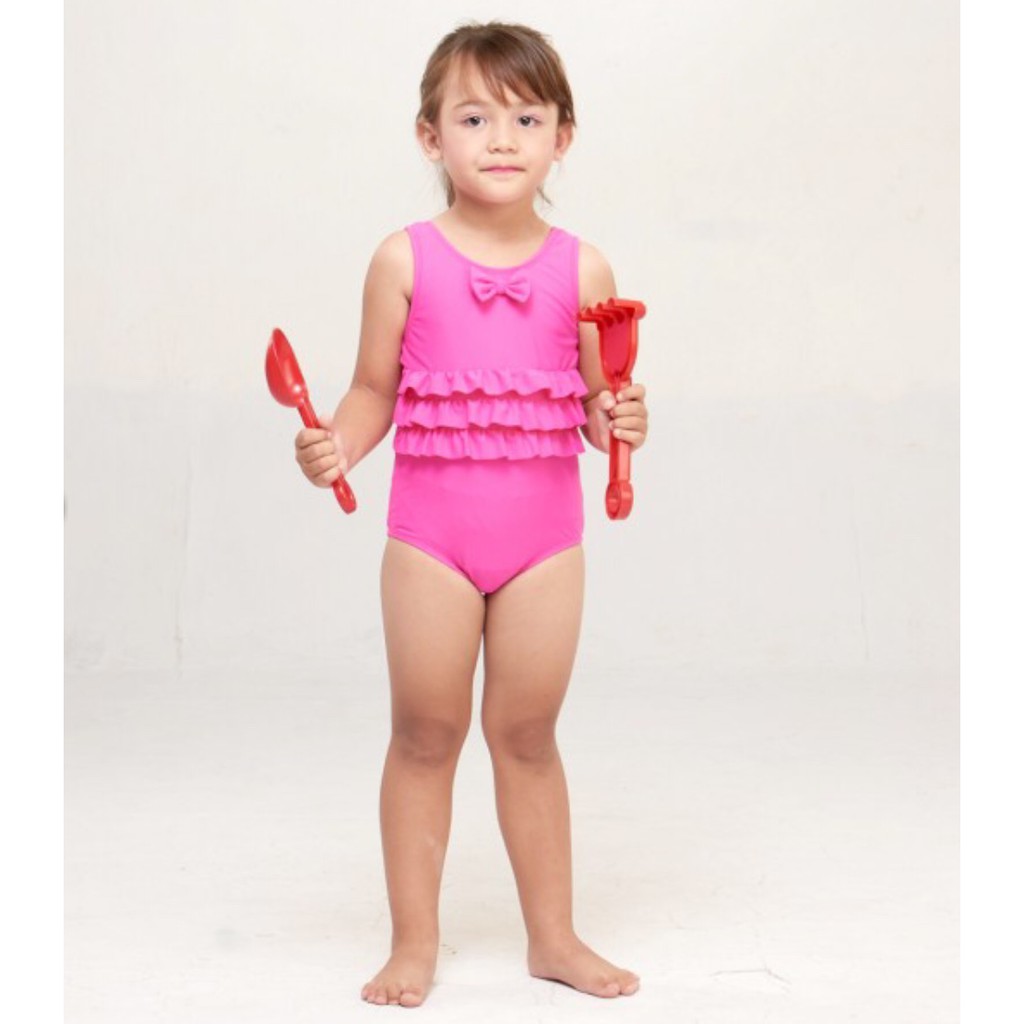 Lee Vierra - Kids Swimwear Ruffle Waist PINK