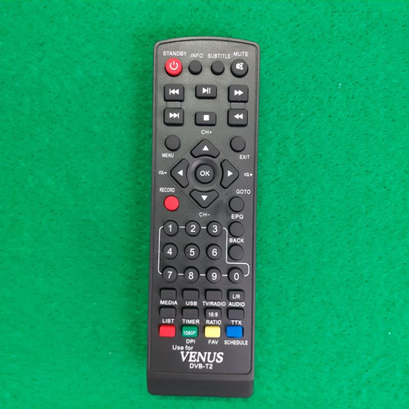 Remote STB Set Top Box VENUS . DVB - T2 .