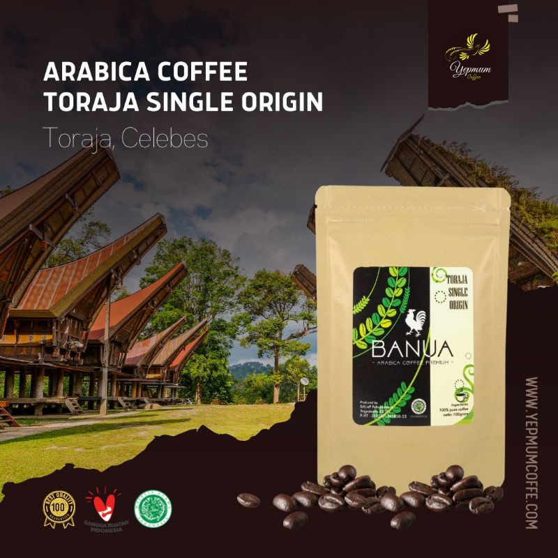 

Kopi Toraja Arabika Single Origin 100g - Yepmum Coffee