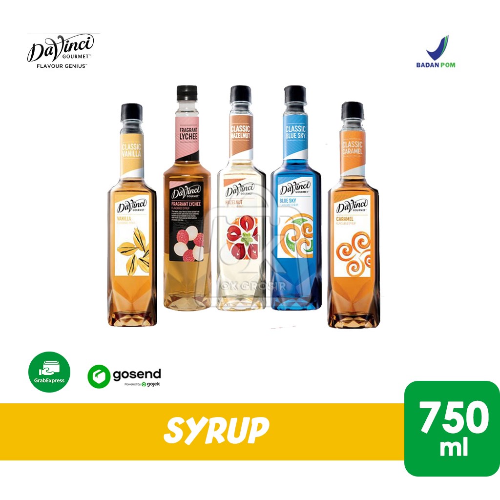 

Davinci Syrup Vanilla / Caramel / Hazelnut / Leci / Blue Sky 750ml (KHUSUS INSTANT)