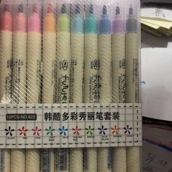 

[PROMO VKL54] Brush pen future color set isi 10 Ready Stok