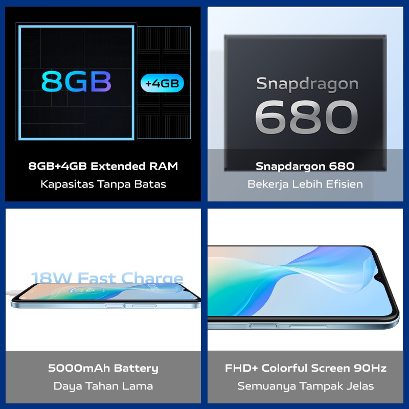 [NEW ARRIVAL] vivo Y33T (8GB+4GB/128GB) - Snapdragon 680 6nm, 50MP Night Camera,  5000mAh+18W Fastcharge-3