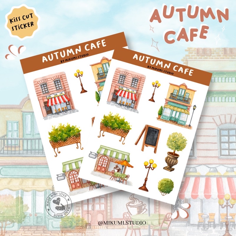 

[MIKUMI] Autumn Cafe Sticker Sheet | Doff sticker | Kiss Cut sticker | Deco sticker | Journaling Kits | Bujo Kits | Planner Sticker | Stiker Planner | Sticker Lucu | Sticker Planner | Sticker Bujo | Deco Kit | Scrapbook Sticker