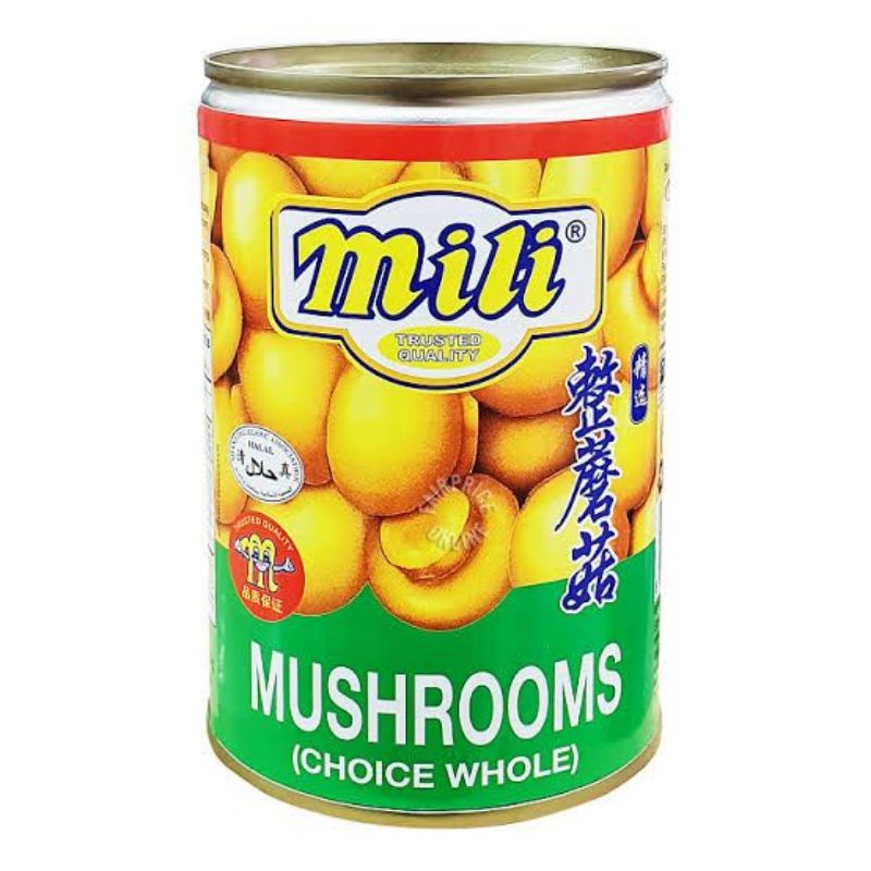 

Mili Mushroom ~ Whole Mushroom ~Jamur Kancing Dalam Kaleng 425 Gram