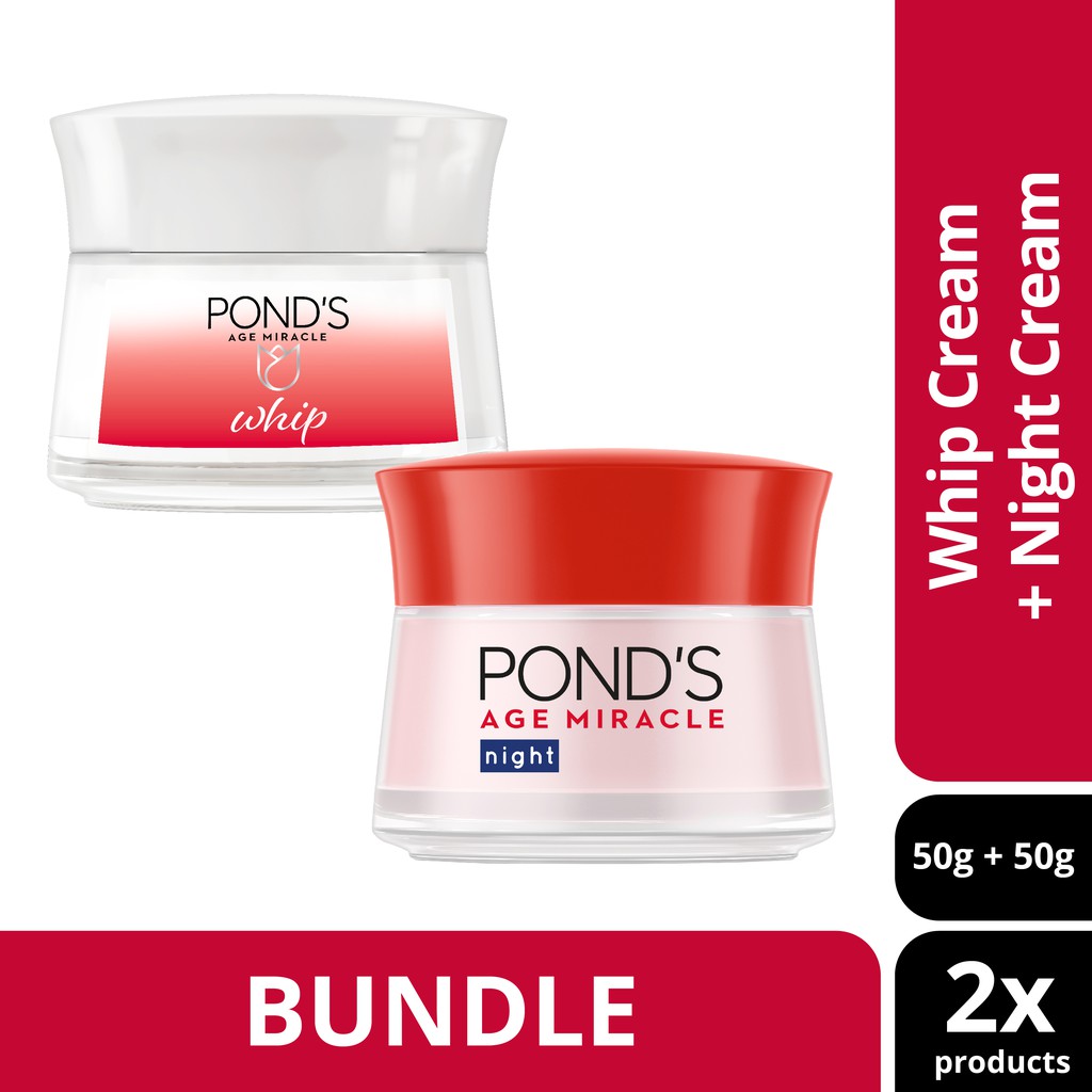 POND'S Age Miracle Whip Cream 50G + Night Cream 50G  