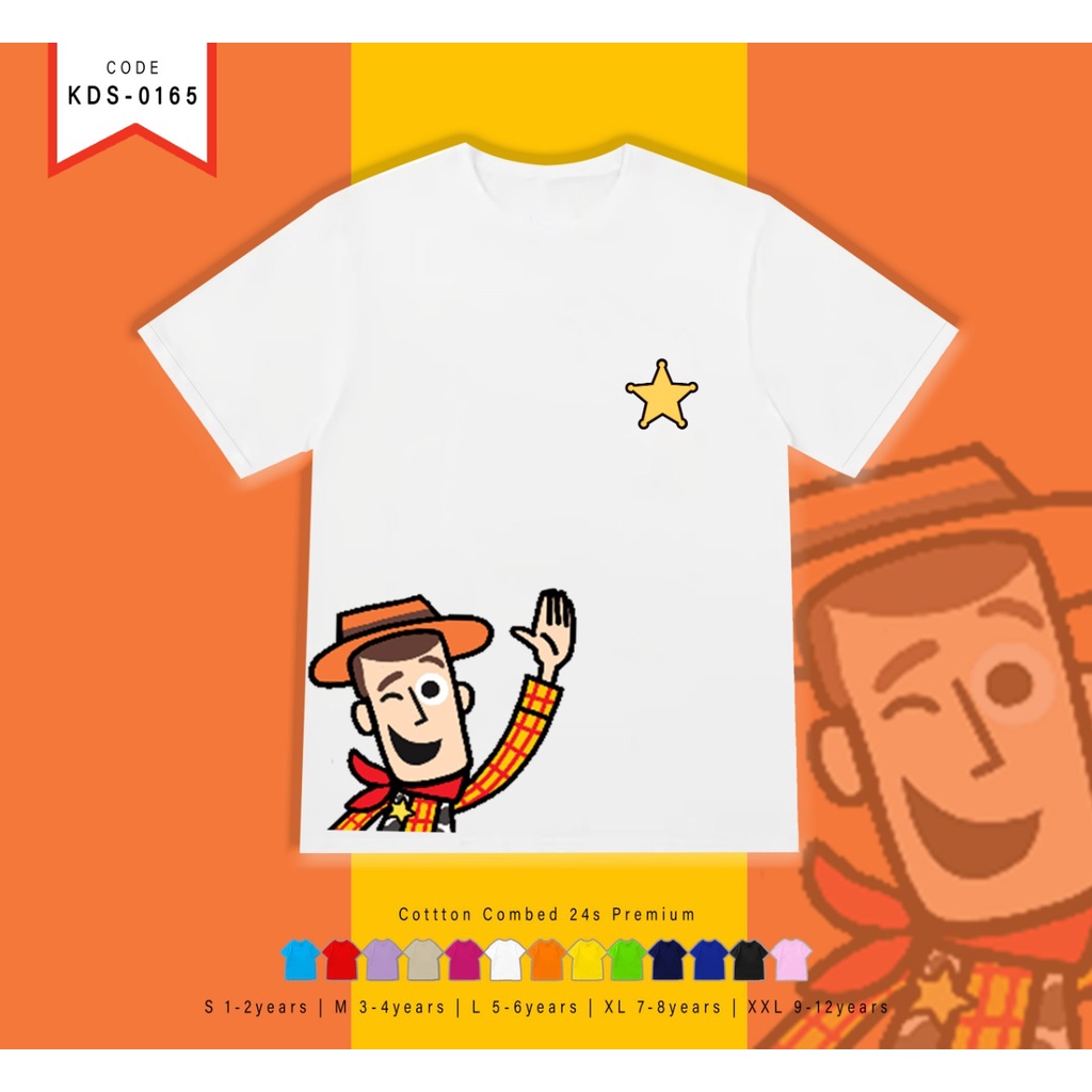 T-SHIRT / KAOS ANAK-ANAK TERMURAH BERGAMBAR TY WOODY - TERIMA CUSTOM KAOS KELUARGA