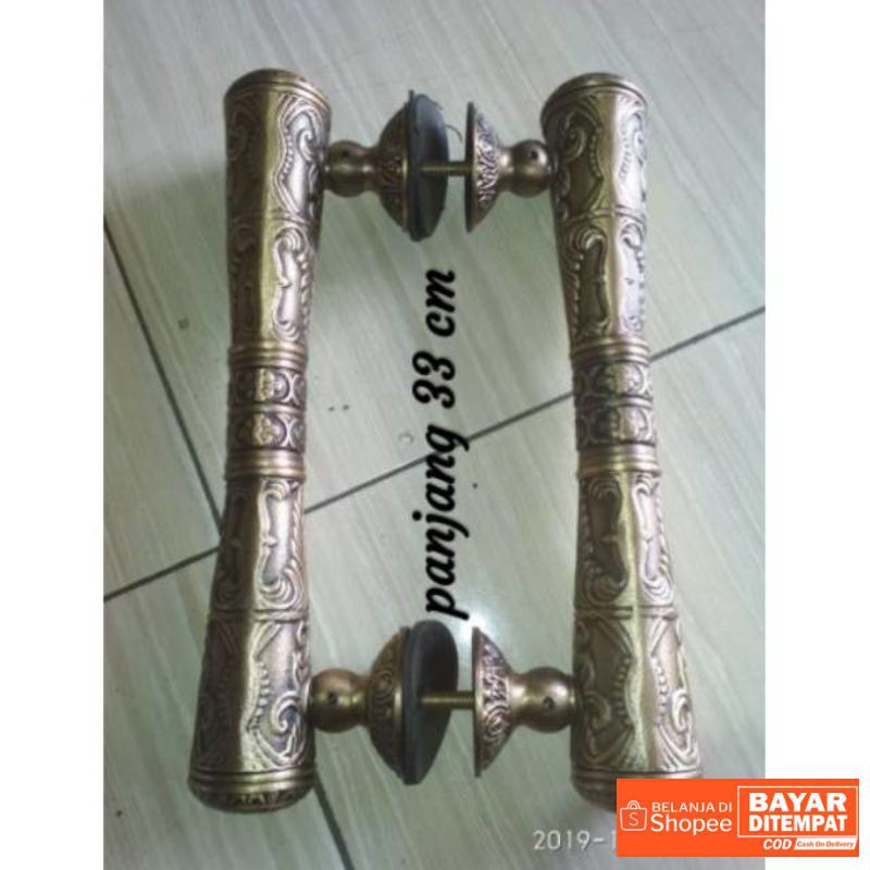 Tarikan Pintu Kuningan 33 cm Handle Pintu Perkakas Pintu Kuningan Termurah.