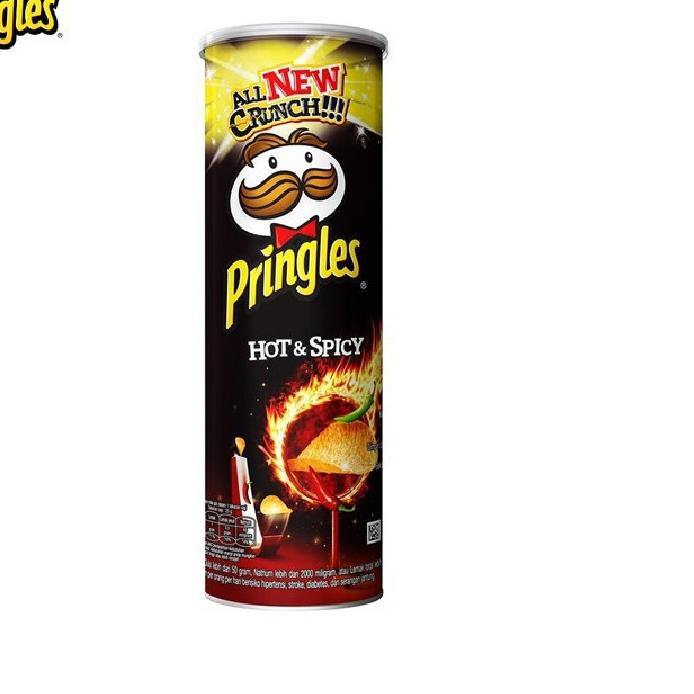 

❄ PRINGLES POTATO HOT N SPICY 107 GR / SNACK KERIPIK KENTANG PEDAS ♠