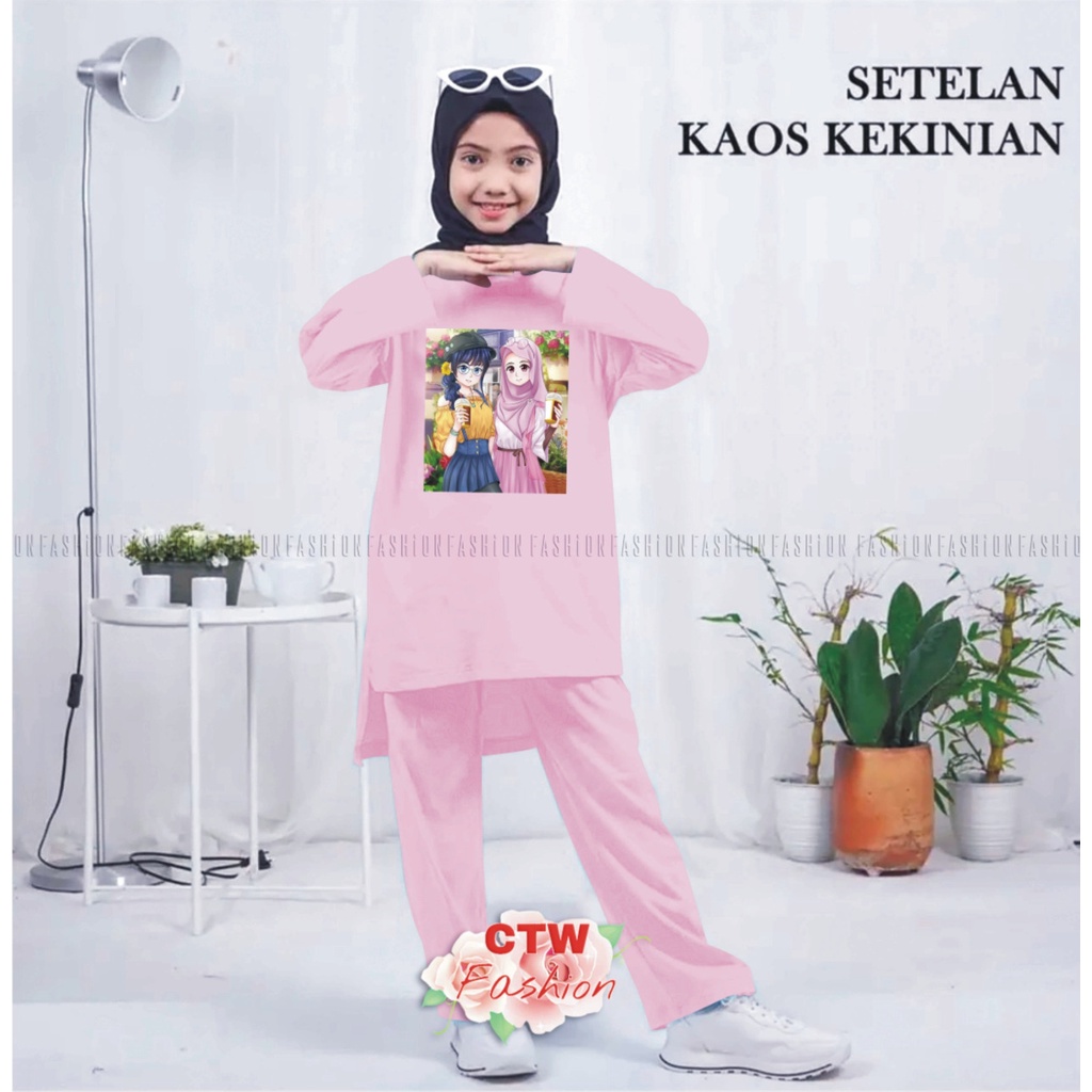 STELAN/KAOS/ANAK/VIRAL/PEREMPUAN/ANAK11-15TAHUN OVERSIZE