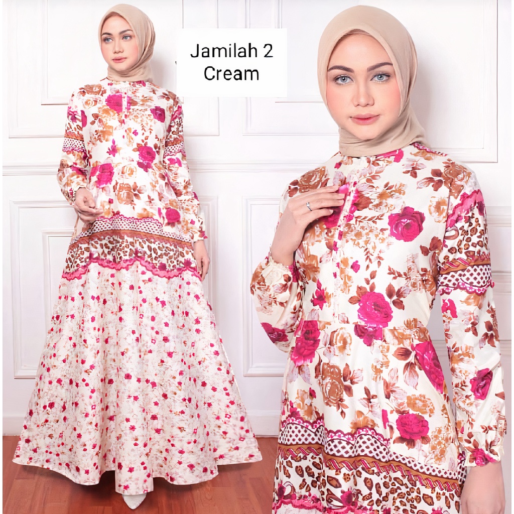 Gudang_Mukenaku Maxi Jamilah 2 Gamis Syari Fashion Wanita Dewasa Bahan Katun Apple Reseleting Depan (Busui) Terbaru Premium COD bisa bayar di tujuan