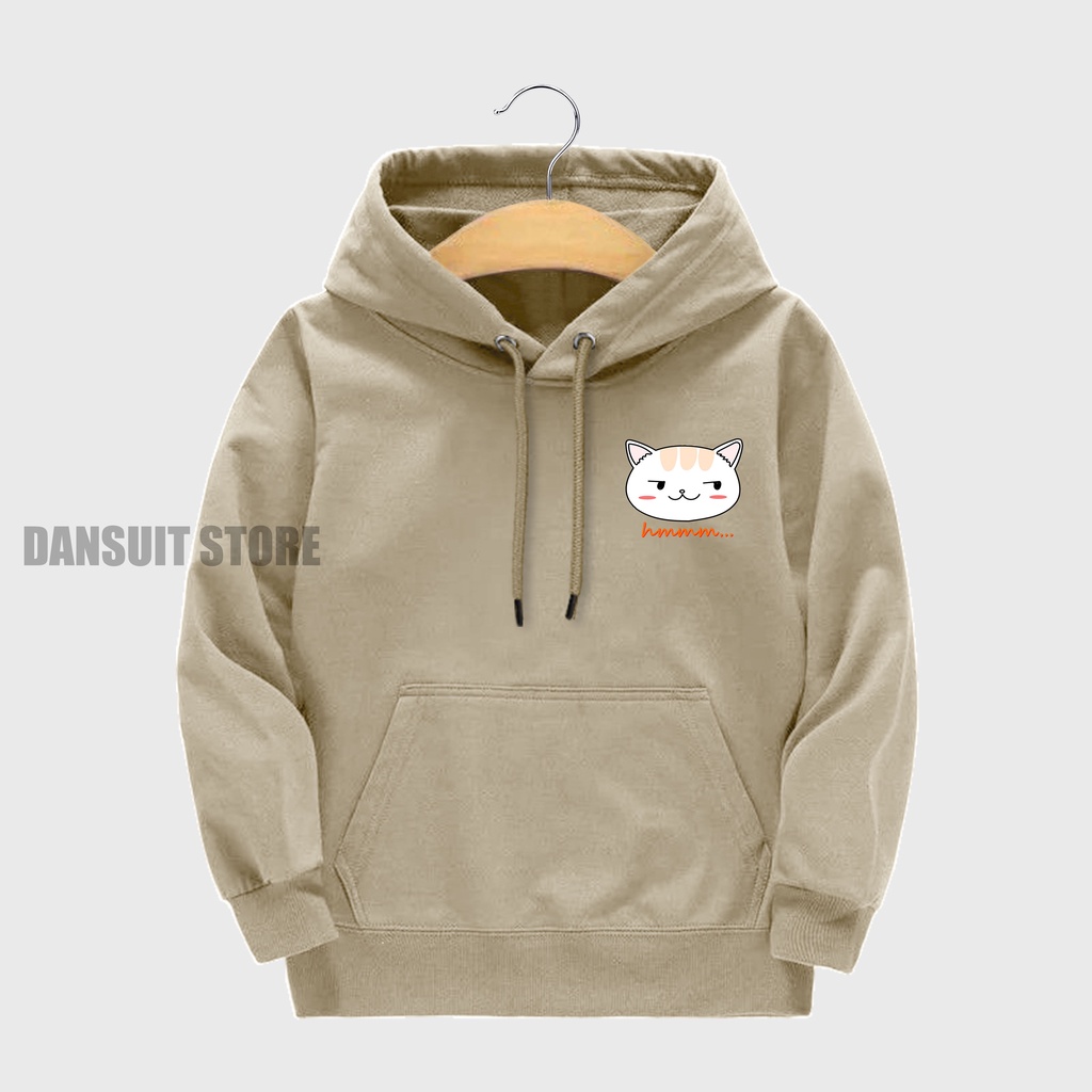 Sweater Hoodie Anak Laki-laki Perempuan Hoodie Anak Motif Kucing Cat Usia 4 - 13 Tahun Bahan Tebal