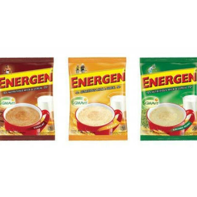 

ENERGEN COKELAT, VANILLA DAN KACANG HIJAU