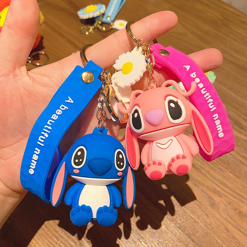 Gantungan Kunci Bentuk Stitch Bahan Pvc Untuk Aksesoris Tas Wanita