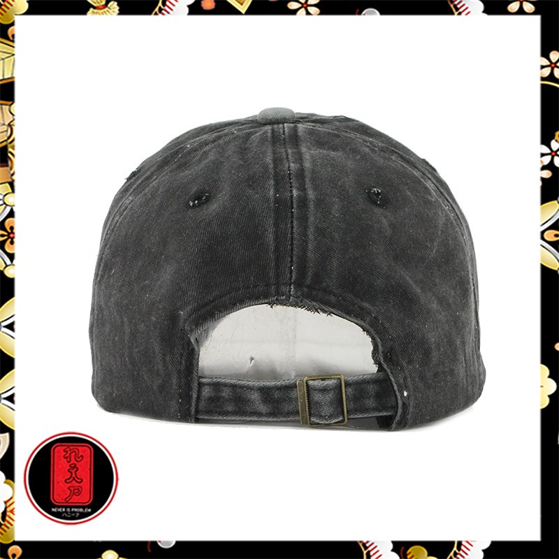 FLB Topi Baseball Snapback Original The Black Retro Washed Style