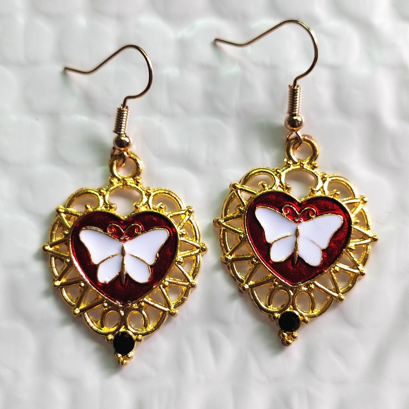 Anting Desain love butterfly Gaya Eropa Amerika