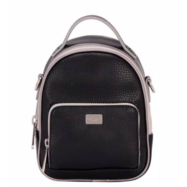 David jones CM3790 Tas Punggung Backpack Ransel Mini Kulit Import Wanita -hitam