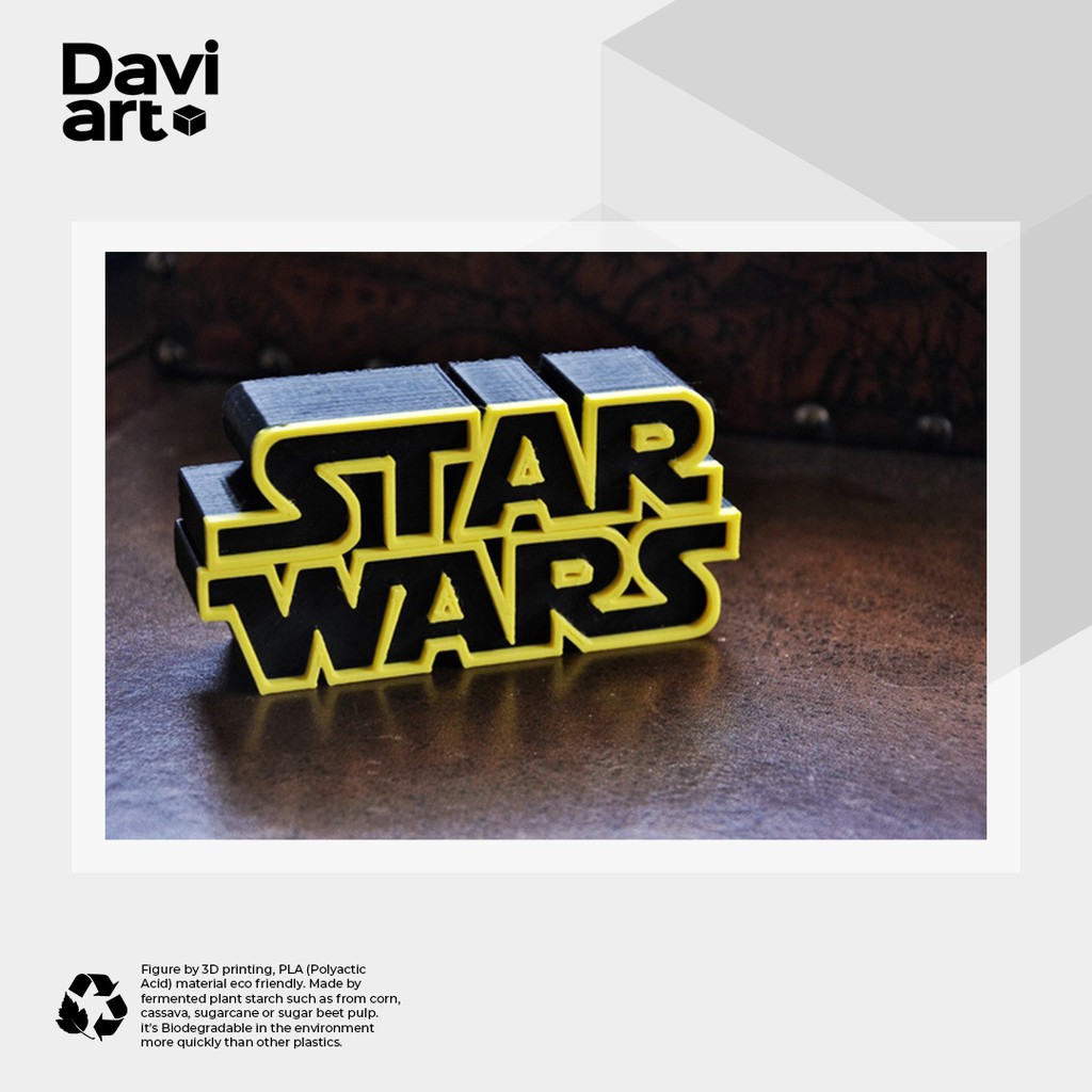 Jual Pajangan tulisan 3D printing Star Wars/ display name tag logo star