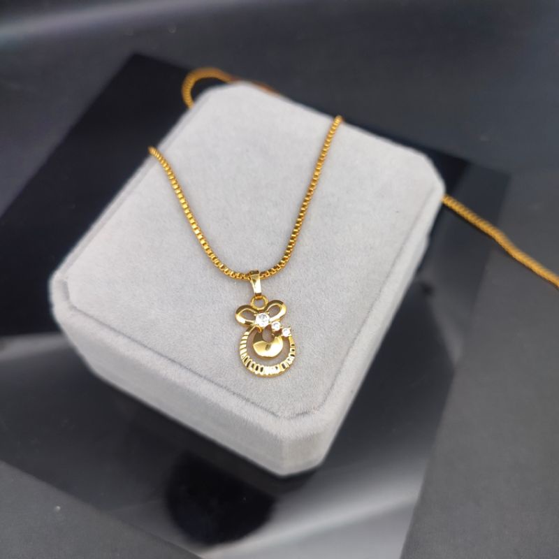 Kalung wanita yaxiya xuping Terbaru anti iritasi anti karat lapis emas COD