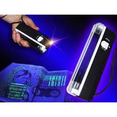 Alat Cek Uang Kertas Sinar Ultra Violet | Handheld UV Backlight Fake Counterfeit Bank Note Checker