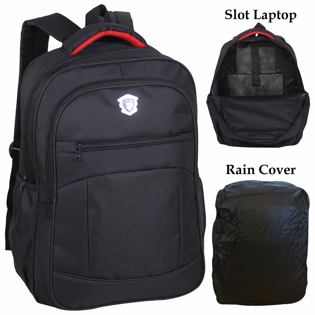 Tas Ransel Elite Polo Sekolah SD SMP SMA Kuliah Kerja Kantor Pria Dinas Backpack Rangsel Punggung Backpack Anak SD SMP Muat Laptop 15 Inch termurah Tas POLO Pria Bahan Impor Jahitan Kuat Bonus Raincover