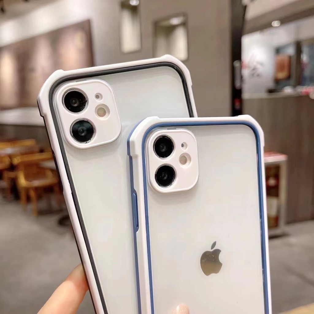 Case Transparan Tahan Jatuh Untuk iPhone 7Plus 8Plus 7 / 8 X XR XS MAX