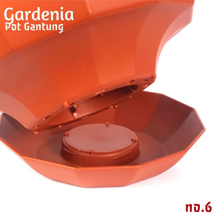 Pot Gantung Gardenia No 6 / Pot Gantung + Tatakan / Pot Tanaman