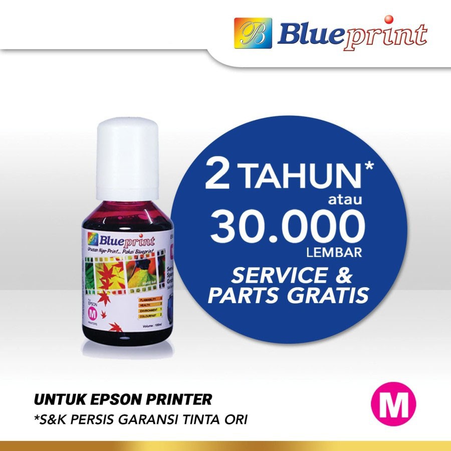 Blueprint Epson 003 Tinta Botol 100ml 4 Warna Black Cyan Magenta Yellow