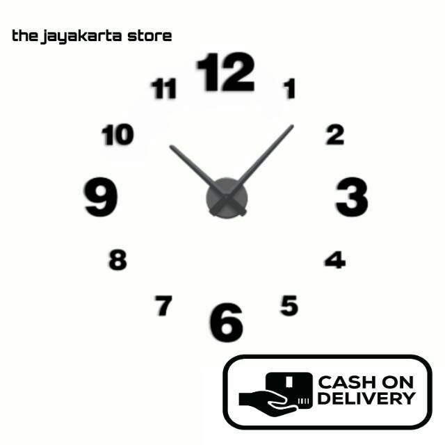 Jam Dinding Raksasa AKRILIK • Exclusive ACRYLIC Giant Big Wall Clock • BOLD NUMBER