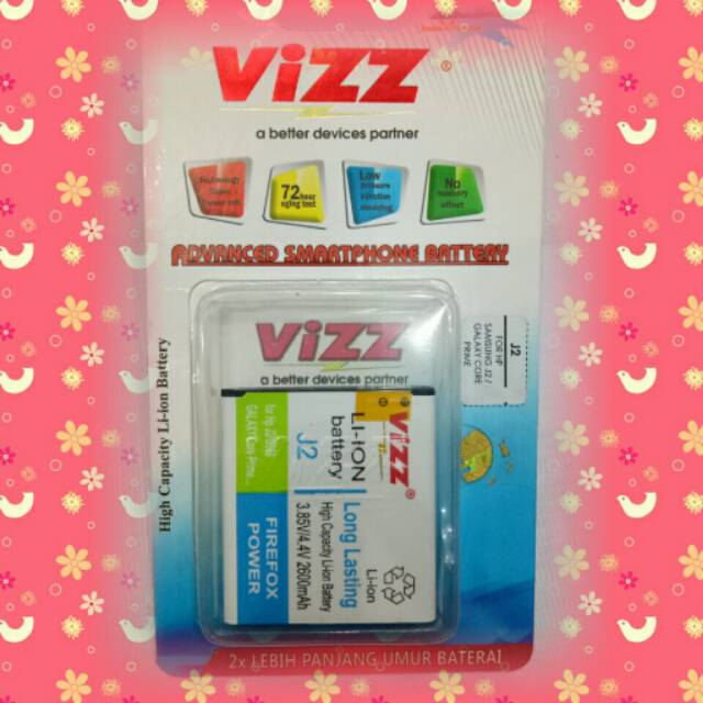 Baterai Double Power Vizz Samsung J2