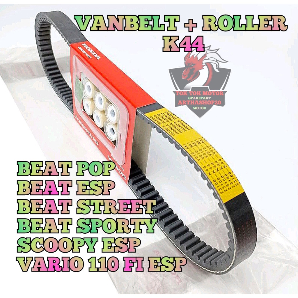 VANBELT ROLLER SATU SET HONDA K44 BEAT ESP , BEAT , POP ESP , BEAT STREET , BEAT SPORTY , VARIO 110 