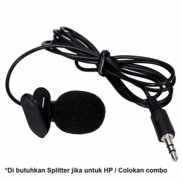 Paket Mic Clip On dengan Audio Splitter U 3.5mm Youtuber Vlogger Smule