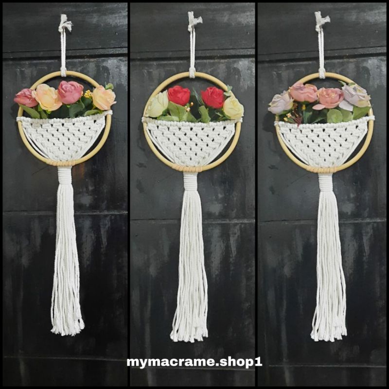 Jual Hiasan Dinding Macrame Rotan Wall Hanging Dekorasi Dinding