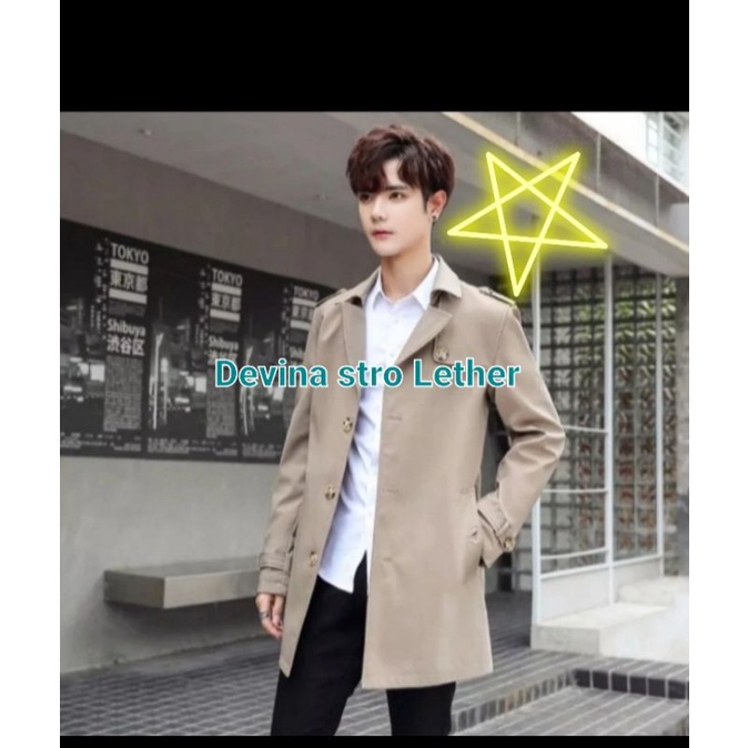 jas long coat/blazer pria long coat/jaket pria long coat/jubah panjang