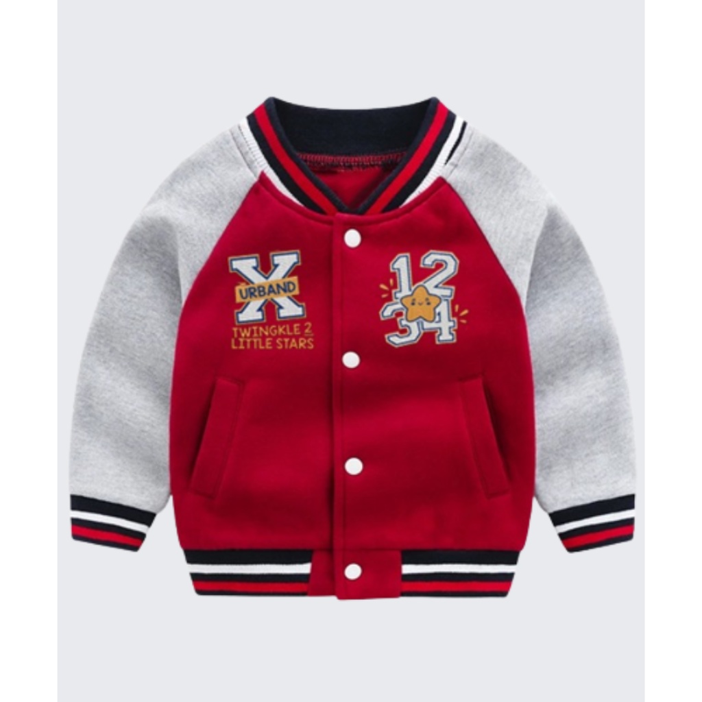 Jaket Varsity Anak Merah Putih 1-10 Tahun