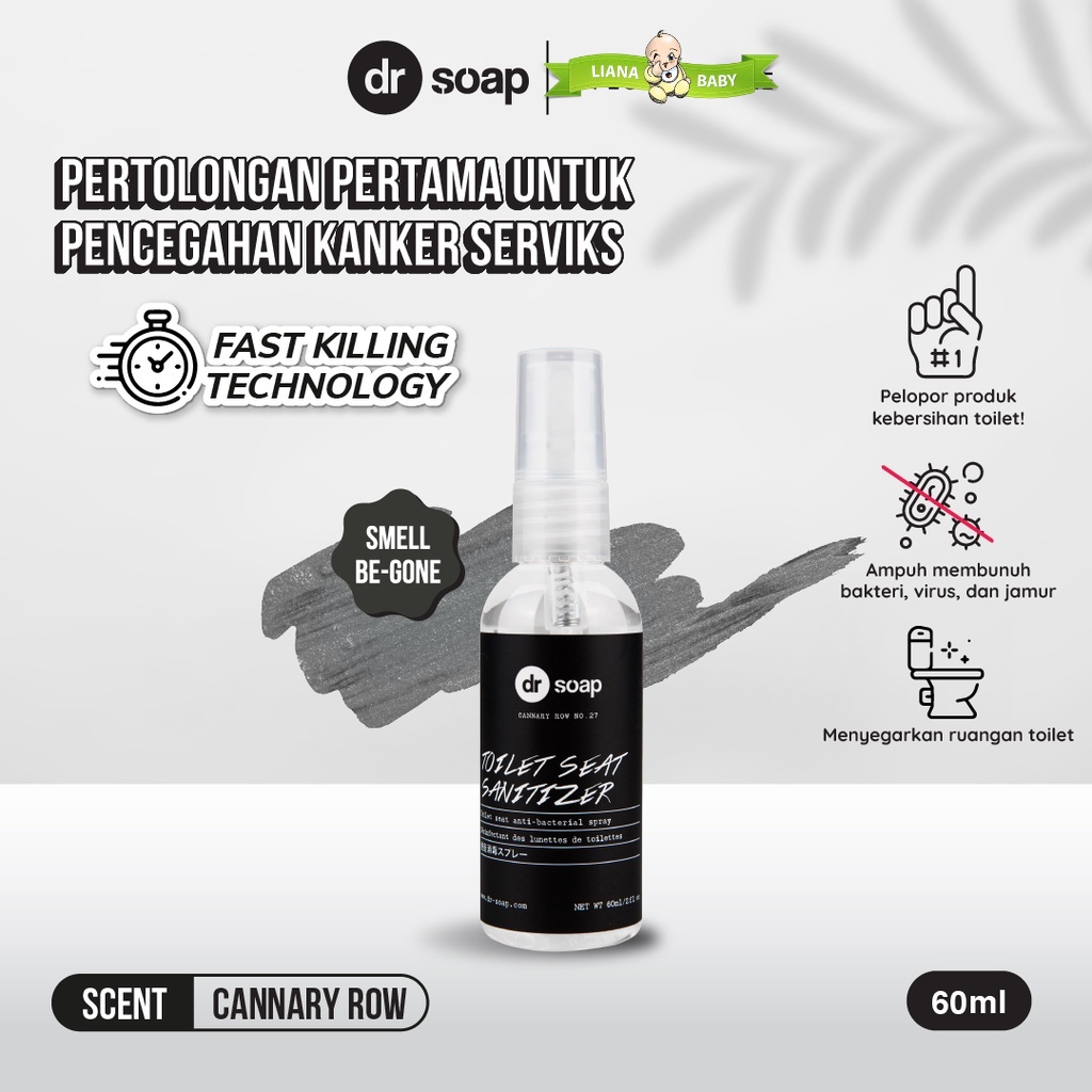 DRS09 DR SOAP TOILET SEAT SANITIZER CANARY ROW ANTISEPTIK UNTUK TOILET 60ML