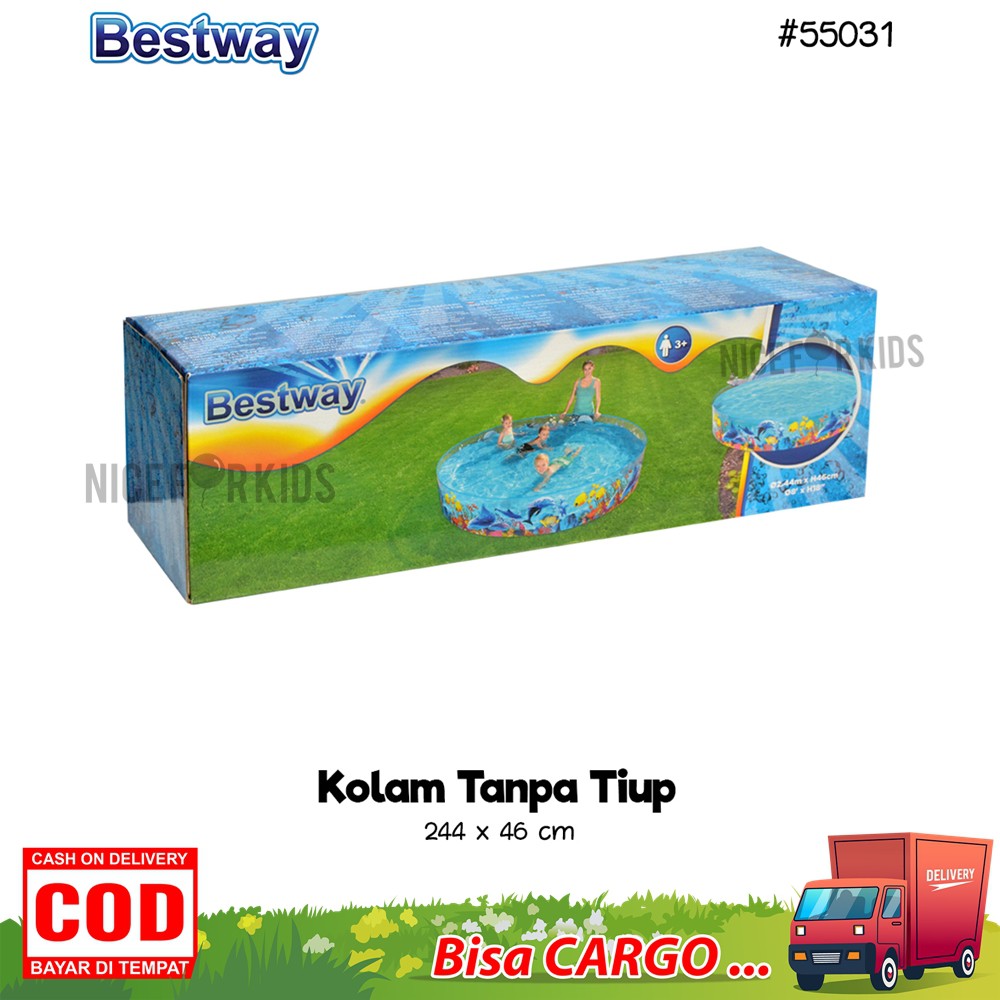 Bestway Kolam Renang Anak Tanpa Tiup uk 244x46 cm ( 55031 )