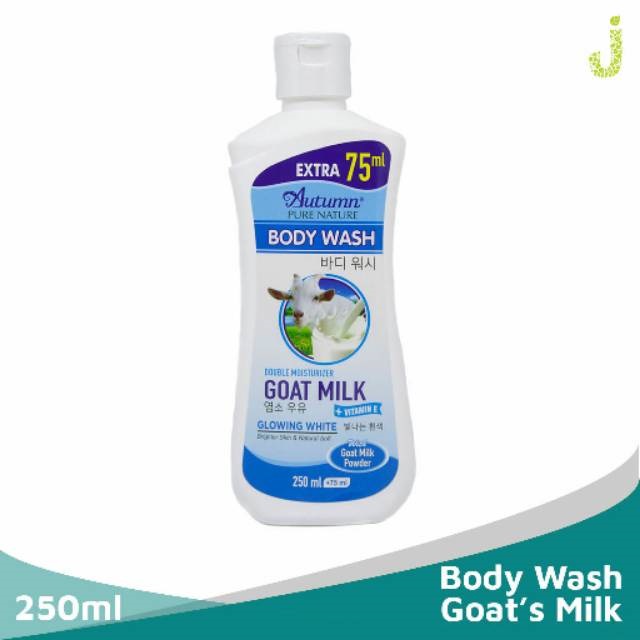 [325ML] Autumn Glowing White Goat Milk - Papaya - Zaitun - Bengkoang Body Wash 250 + 75 ML